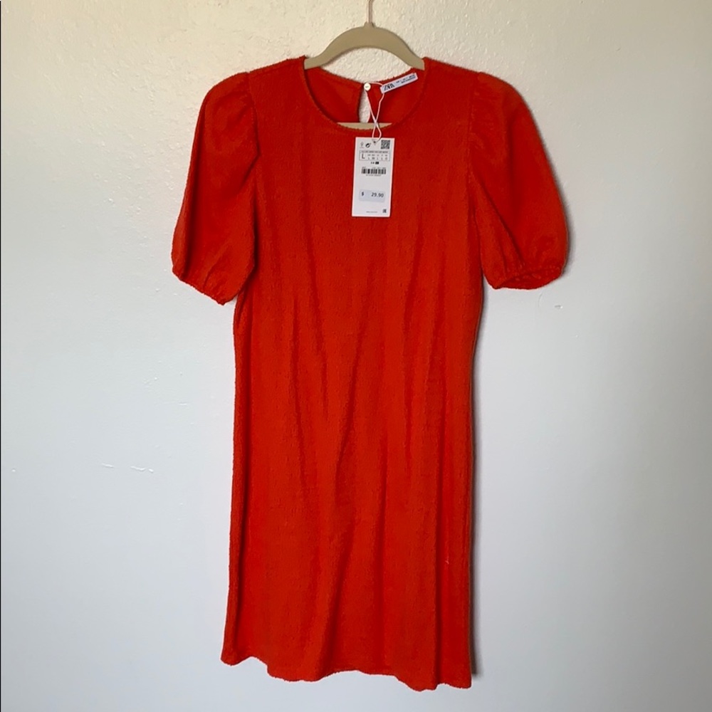 Brand New Orange Zara Dress